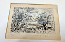 Alte Zeichnung Landschaft mit