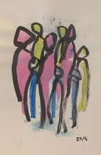 abstract people pink 1