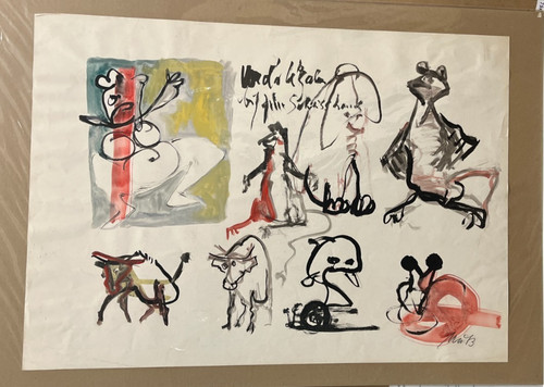 Animals many drawings mü83 - many,