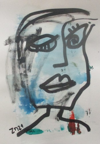 Woman cubist drawings - drawings, orig